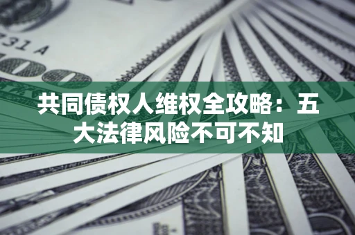 济南共同债权人维权全攻略：五大法律风险不可不知