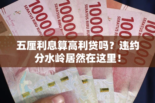 济南五厘利息算高利贷吗？违约分水岭居然在这里！