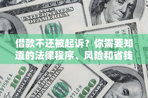 济南借款不还被起诉？你需要知道的法律程序、风险和省钱技巧
